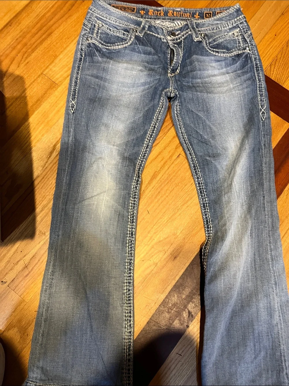 Rock Revival Medium Blue Faded Bootcut Jeans - Picture 1 of 1